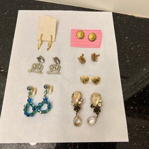 Lot of Seven Assorted Vintage Earrings.